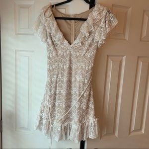 Selfie Leslie Florence Ruffle Trim Lace Dress